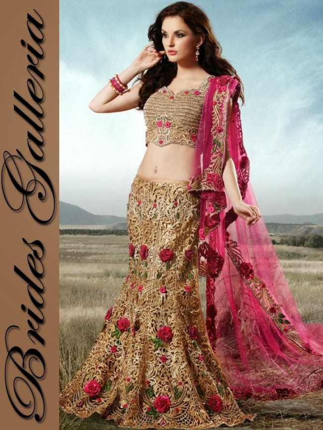 Indian-Bridal-Wedding-Lehangas-Velvet-Embroidered-Blouse-Fish-Cut-Lehenga-by-Brides-Galleria-11