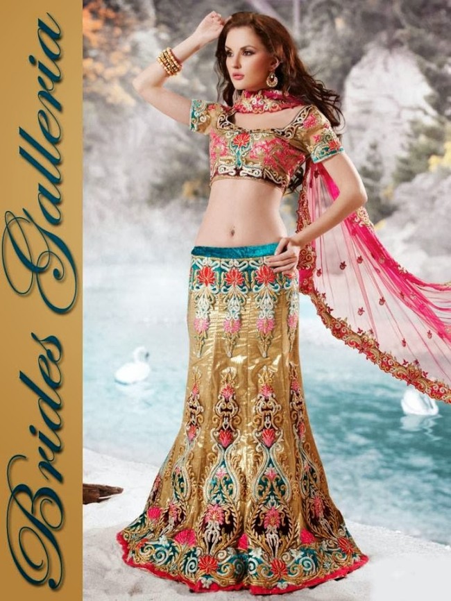 Indian-Bridal-Wedding-Lehangas-Velvet-Embroidered-Blouse-Fish-Cut-Lehenga-by-Brides-Galleria-4