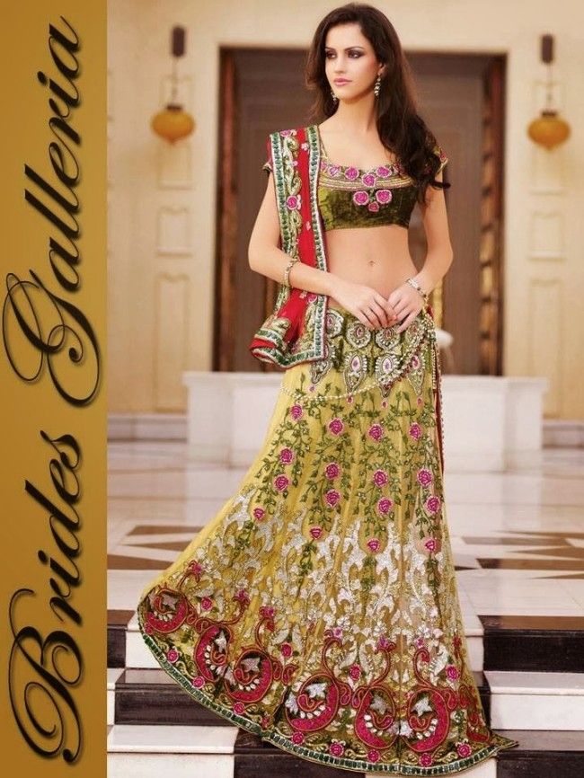 Indian-Bridal-Wedding-Lehangas-Velvet-Embroidered-Blouse-Fish-Cut-Lehenga-by-Brides-Galleria-5
