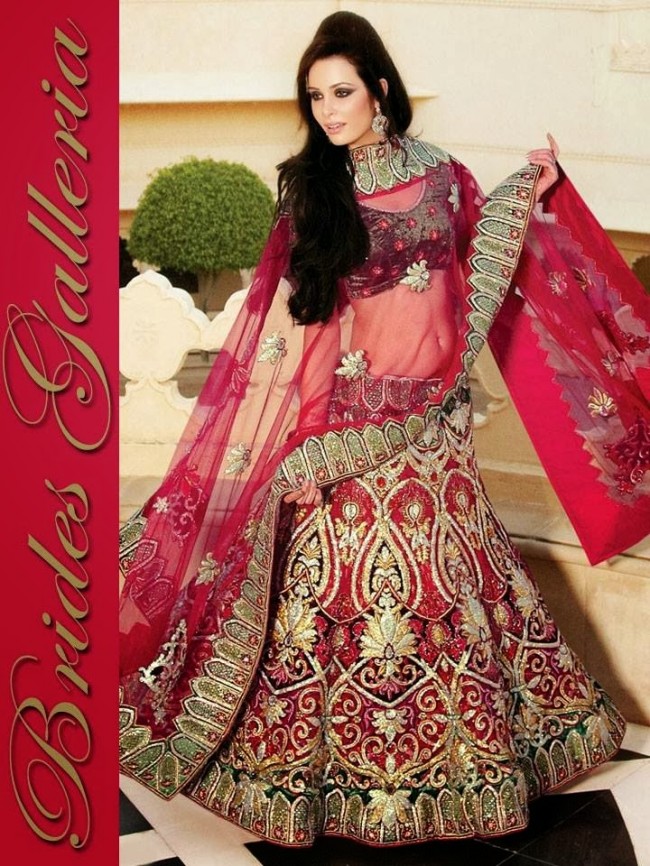 Indian-Bridal-Wedding-Lehangas-Velvet-Embroidered-Blouse-Fish-Cut-Lehenga-by-Brides-Galleria-8