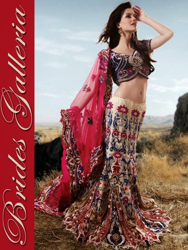Indian-Bridal-Wedding-Lehangas-Velvet-Embroidered-Blouse-Fish-Cut-Lehenga-by-Brides-Galleria-9