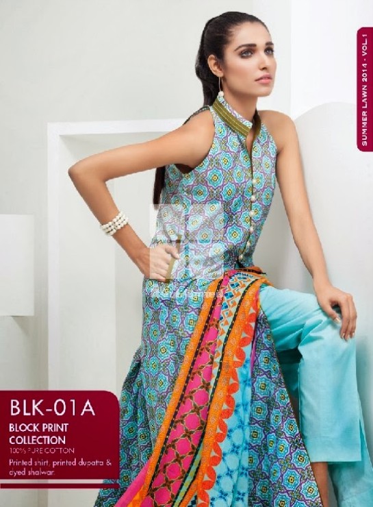 Girls-Wear-Summer-Dress-Chunri-Prints-Block-Prints-Embroidered-Single-Lawn-New-Fashion-Suits-by-Gul-Ahmed-1