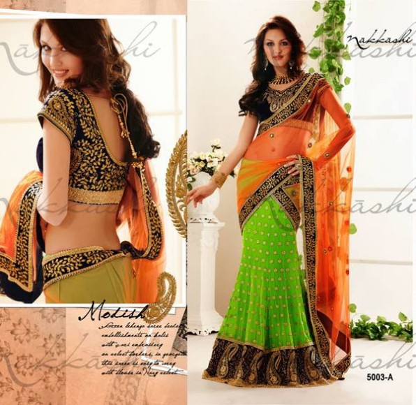 Wedding-Bridals-Indian-Colorful-Printed-New-Fashion-Sarees-Sari-Wear-Style-by-Nakkashi-10