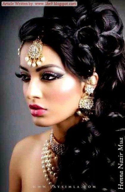 Girls-Women-Wedding-Bridal-New-Fashion-Best-Hairstyles-for-Walima-Party-Receptions-14