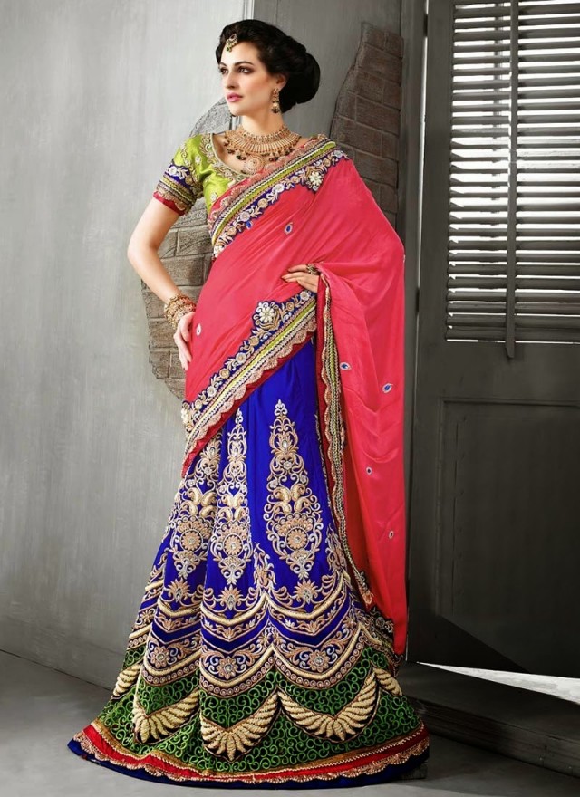 Indian-Party-Wear-Lehanga-Choli-Saree-Designs-New-Fashion-Dress-for-Girls-Women-4