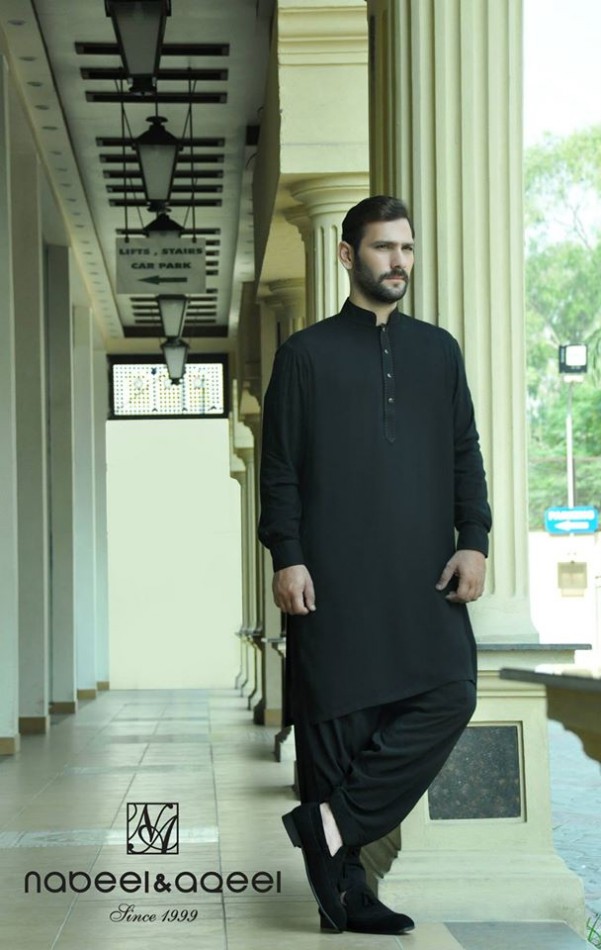 Mens-Gents-Wear-Kurta-Pajama-Shalwar-Kamiz-New-Fashion-Suits-Dress-by-Nabeel-Aqeel-2