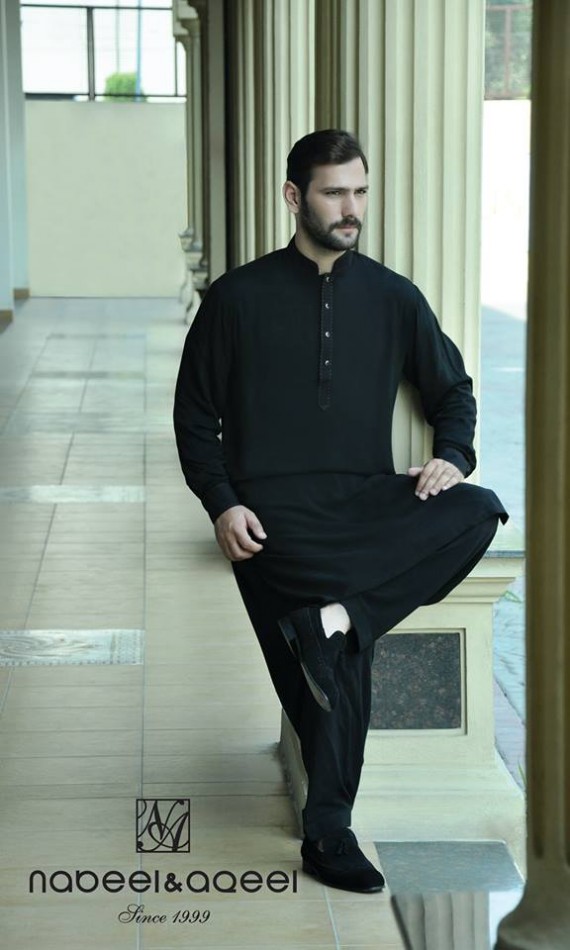 Mens-Gents-Wear-Kurta-Pajama-Shalwar-Kamiz-New-Fashion-Suits-Dress-by-Nabeel-Aqeel-4