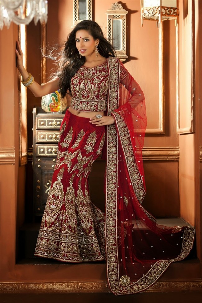 Wedding-Bridal-Lehenga-Choli-New-Fashionable-Colour-Printed-Outfits-Dress-13