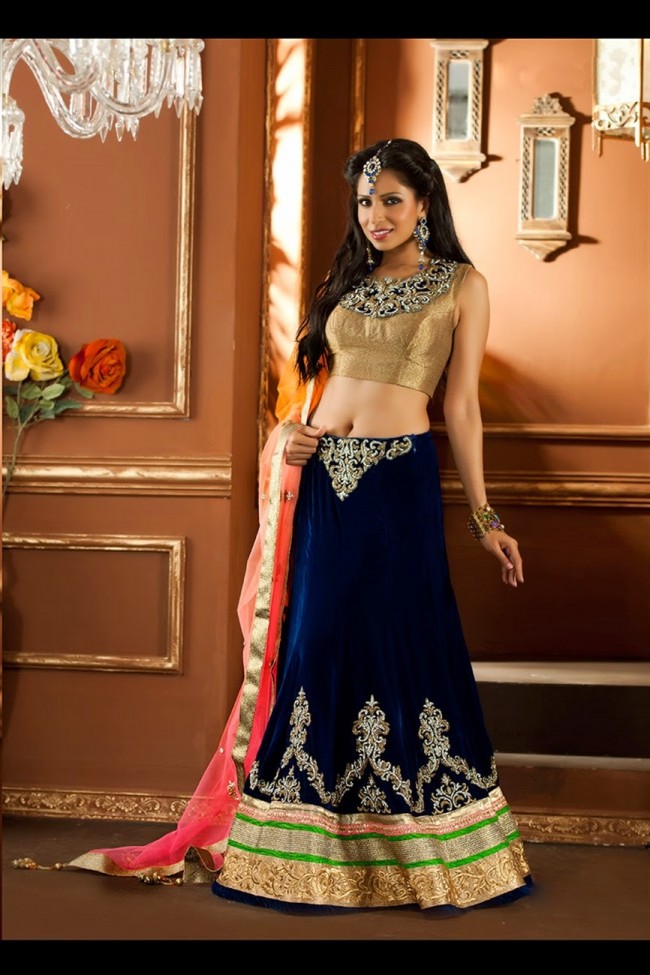 Wedding-Bridal-Lehenga-Choli-New-Fashionable-Colour-Printed-Outfits-Dress-7