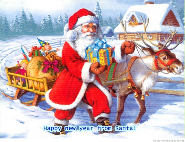 Happy New Year Merry Christmas Greeting Best Wishes Cards 