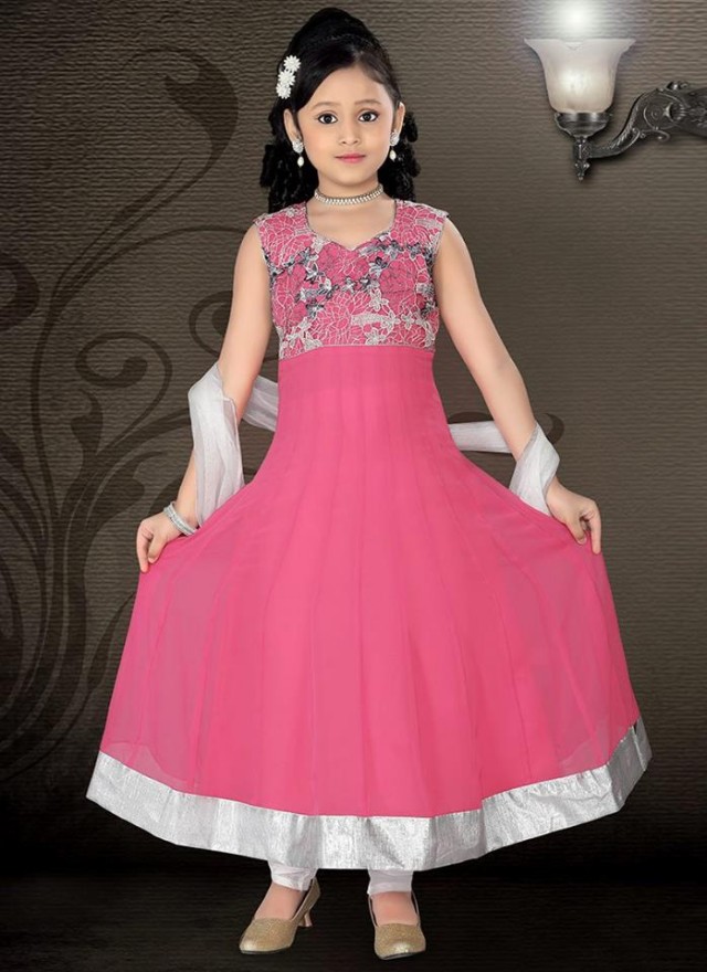 Pink Colour Kids-Girls-Child Wear Suits New Fashion Dress by Cbazaar-