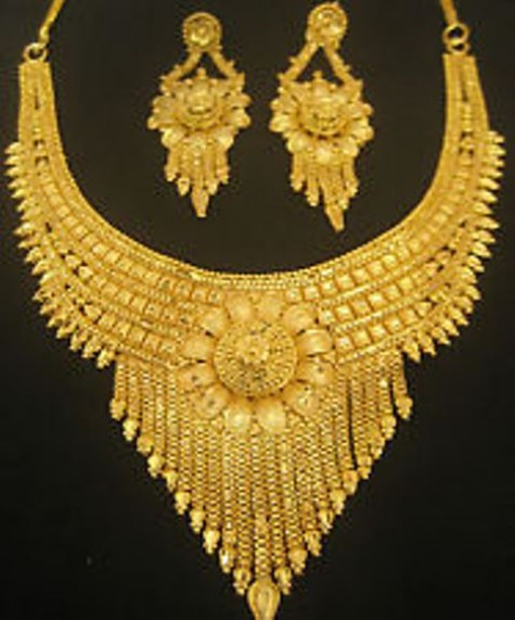 Beautiful Arabic Gold Jewellery New Fashion Designs For Girls-Women-8