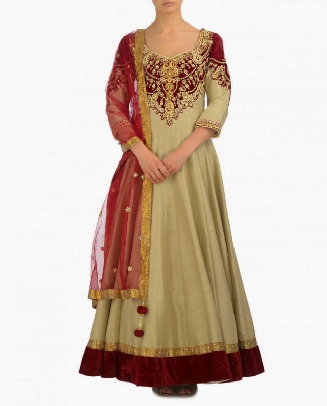 Indian Fashion Dress Designer Preeti S Kapoor's Fancy Anarkali Frock and Lehenga-Choli-2