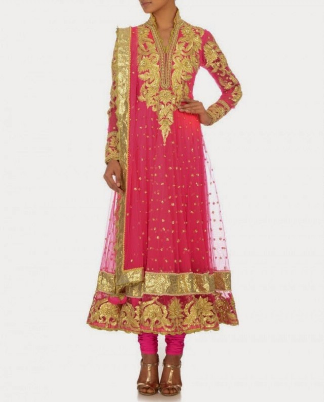 Indian Fashion Dress Designer Preeti S Kapoor's Fancy Anarkali Frock and Lehenga-Choli-4