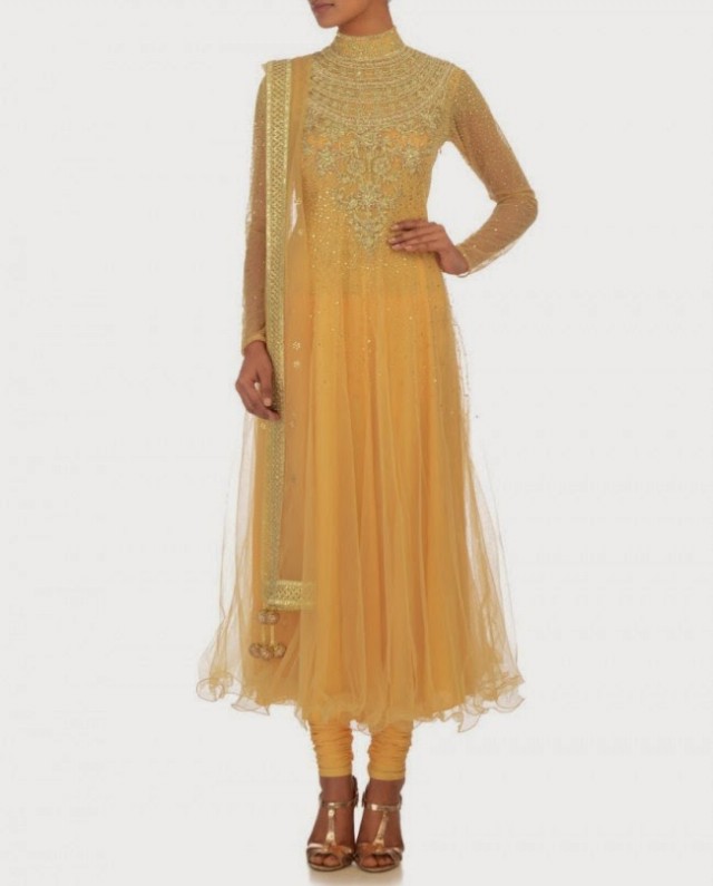Indian Fashion Dress Designer Preeti S Kapoor's Fancy Anarkali Frock and Lehenga-Choli-5
