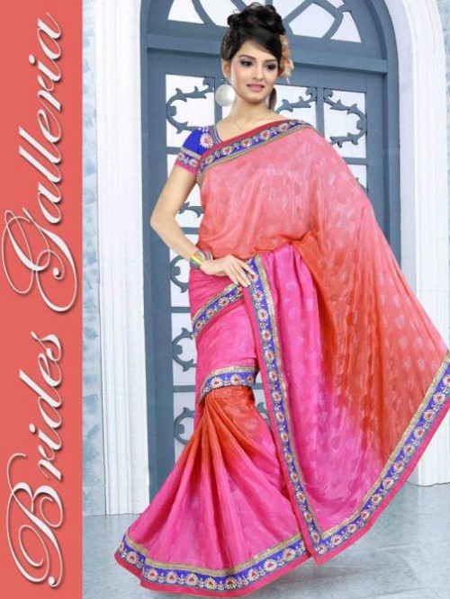Beautiful Bright Colors Printed Saree Design for Women-Girls New Fashion Sari-1