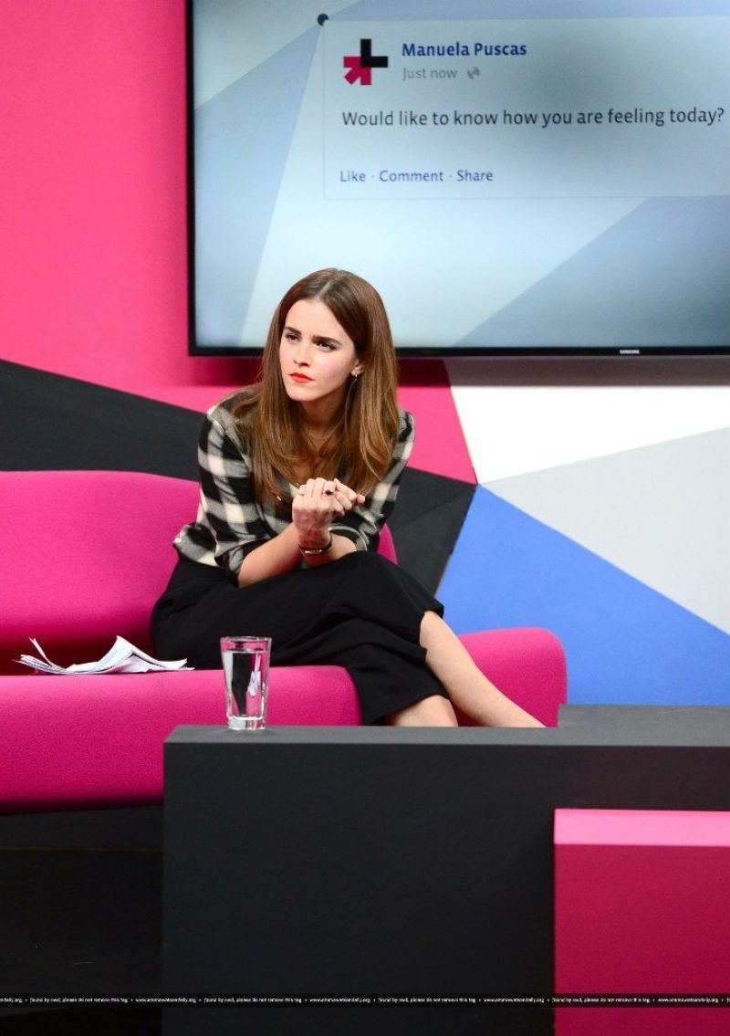 Emma Watson at Heforshe Facebook Q A in London HD Wallpapers-1