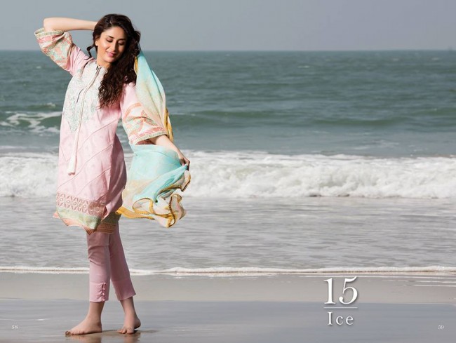 Fashion Dress Designer Faraz Manan Crescent Lawn Girls-Women Wear Suits by Kareena Kapoor-5
