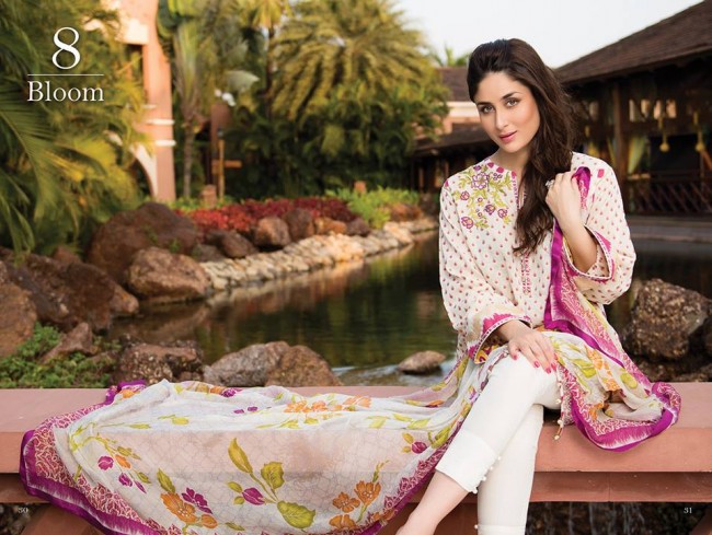 Fashion Dress Designer Faraz Manan Crescent Lawn Girls-Women Wear Suits by Kareena Kapoor-6