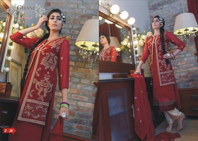 Ghani Kaka New Fashion Summer-Spring Chiffon Wear Outfits-Dress for Girls-Women-4