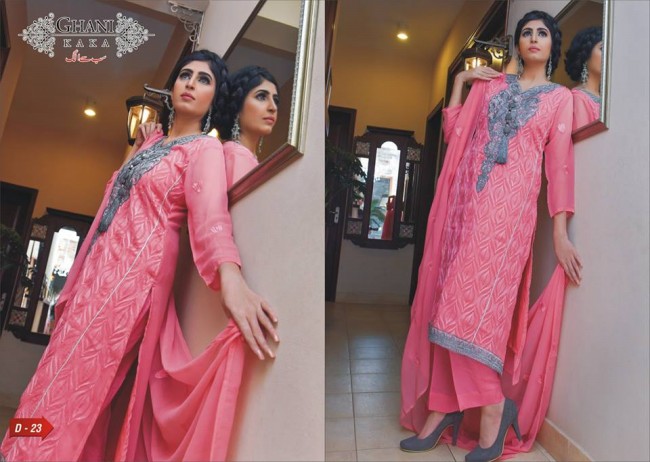 Ghani Kaka New Fashion Summer-Spring Chiffon Wear Outfits-Dress for Girls-Women-