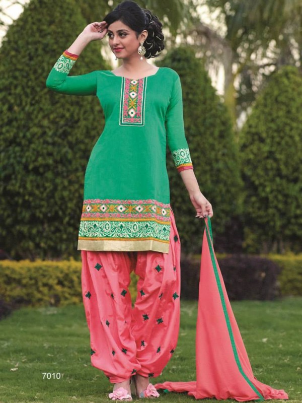 Indian Spring-Summer Cotton Kurti with Patiala Salwar-Kamiz  New Fashionable Suits-3