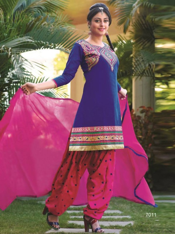 Indian Spring-Summer Cotton Kurti with Patiala Salwar-Kamiz  New Fashionable Suits-5