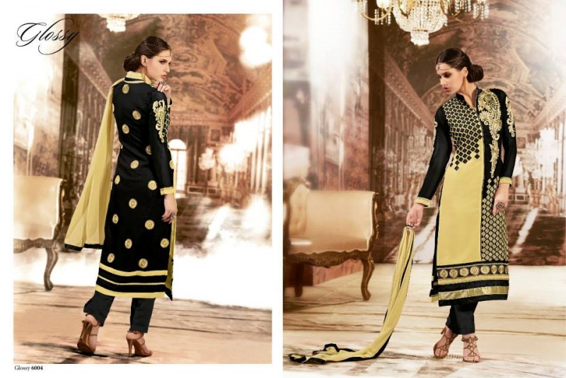 Indian Fashion Dress Designer House Glossy Embroidered Salwar-Kameez Suit New Collection-8