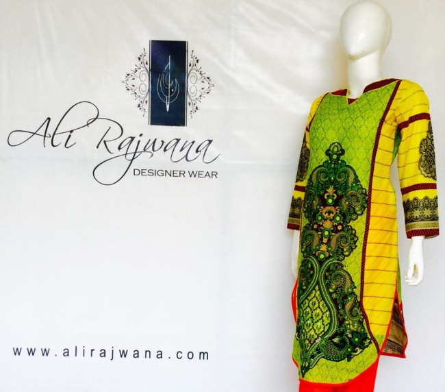 Beautiful Lawn Salwar-Kameez Dresses New Fashion Suits by Ali Rajwana-2