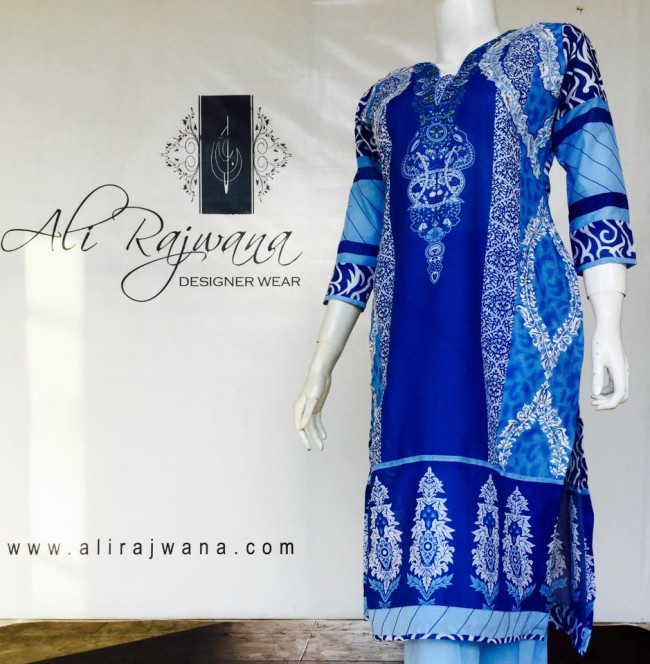 Beautiful Lawn Salwar-Kameez Dresses New Fashion Suits by Ali Rajwana-3