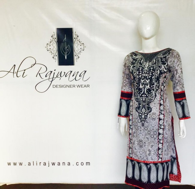 Beautiful Lawn Salwar-Kameez Dresses New Fashion Suits by Ali Rajwana-5