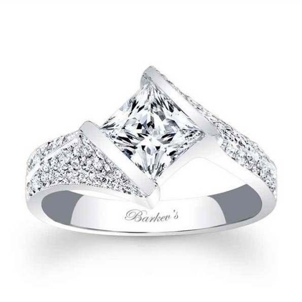 Unique-Antique Engagement-Wedding-Bridal Silver-White Gold-Platinum Diamond Rings Designs-2