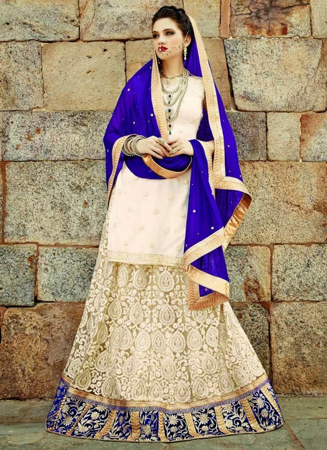 Embellished Look Wedding-Bridal Embroidered Lehanga-Sharara-Choli Suits by New Fashion Dress Designer-9
