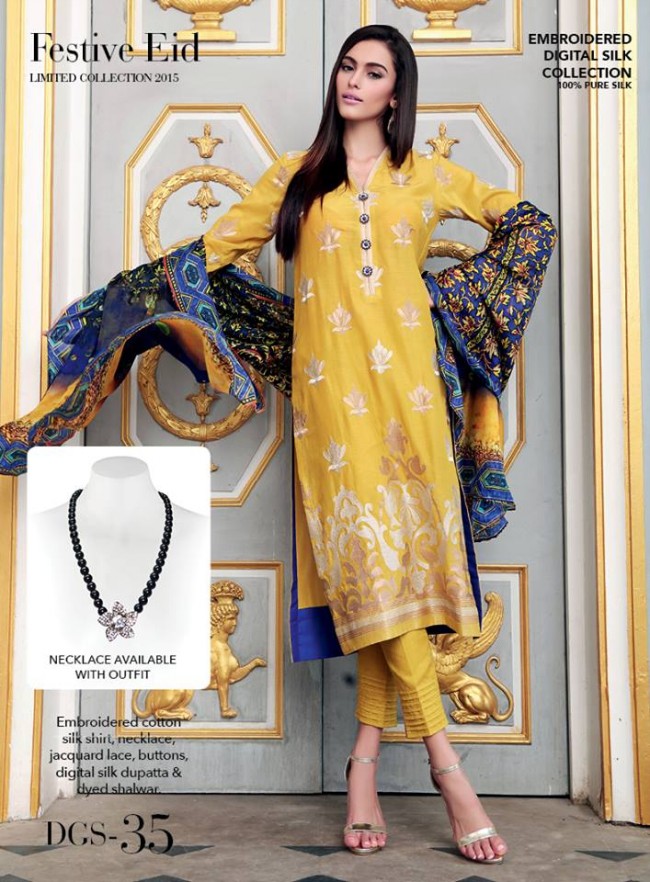 Gul Ahmed Summer Digital Silk Festive Eid Dress for Women-Girls Fashion-7