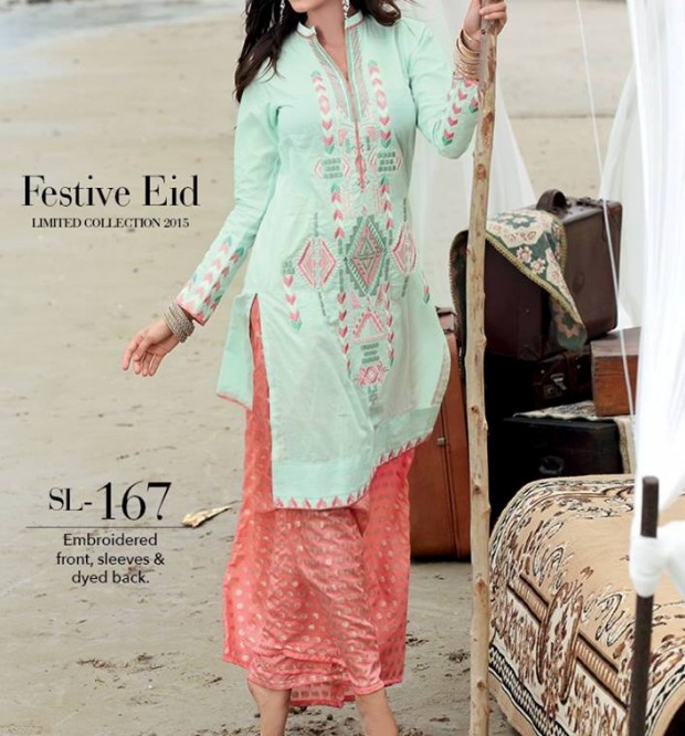 Gul Ahmed Eid Festival Wear Embroidered Dresses for Women-Girls-5