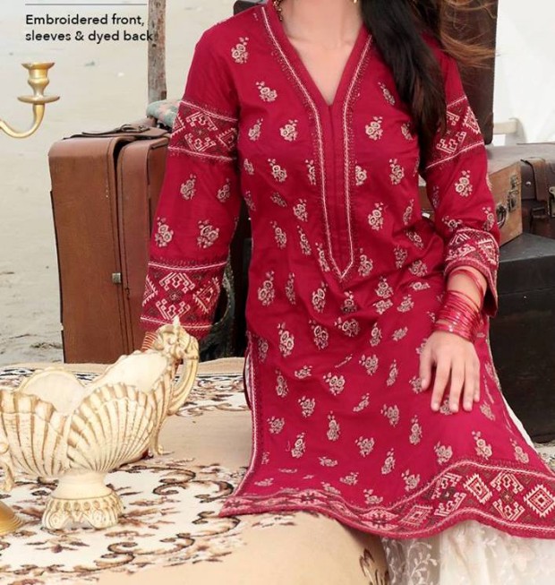 Gul Ahmed Eid Festival Wear Embroidered Dresses for Women-Girls-