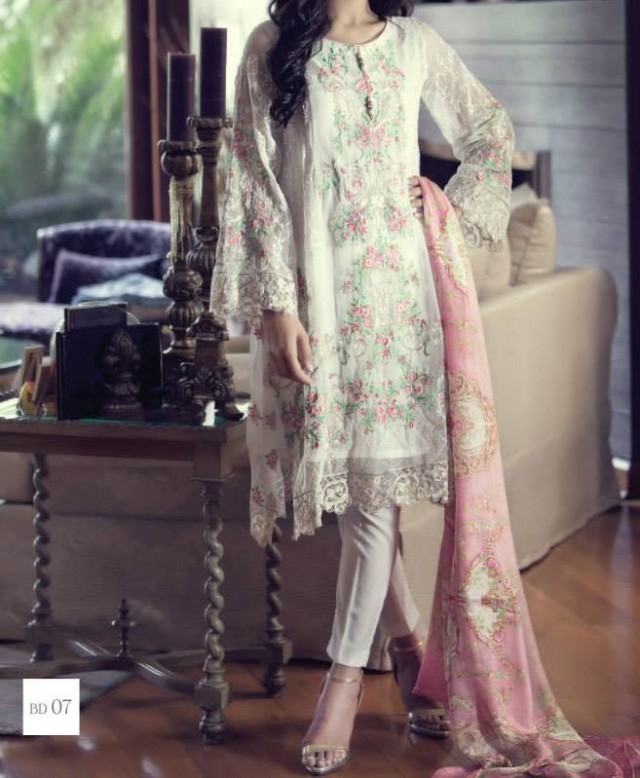 New Fashion Dress Designer Maria B Embroidered Eid Wear Suits for Girls-Women-3