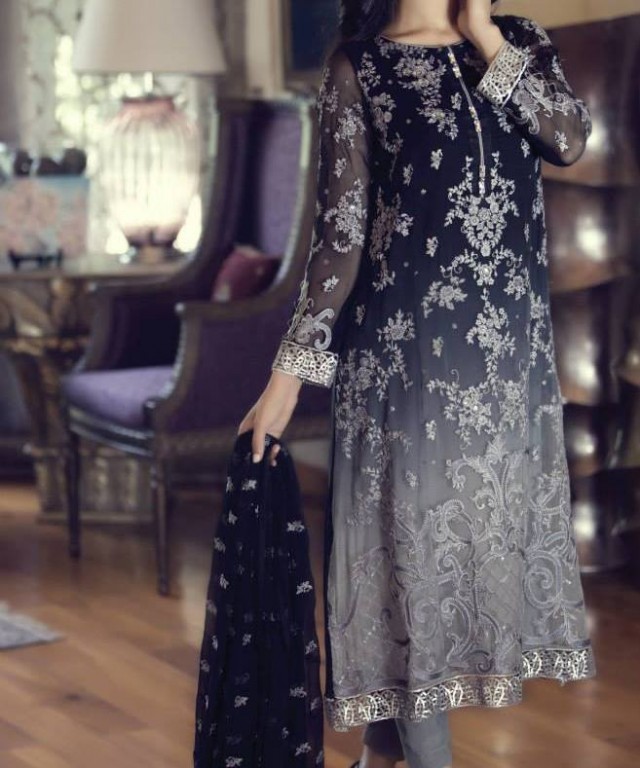 New Fashion Dress Designer Maria B Embroidered Eid Wear Suits for Girls-Women-9