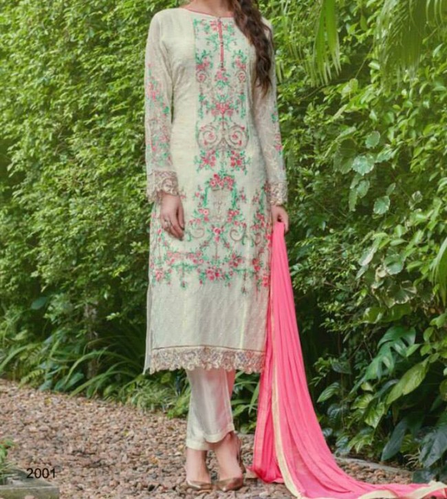 Classy Style Pakistani-Indian Unstitched Pattern Suits Design by Natasha Couture Outfits-5