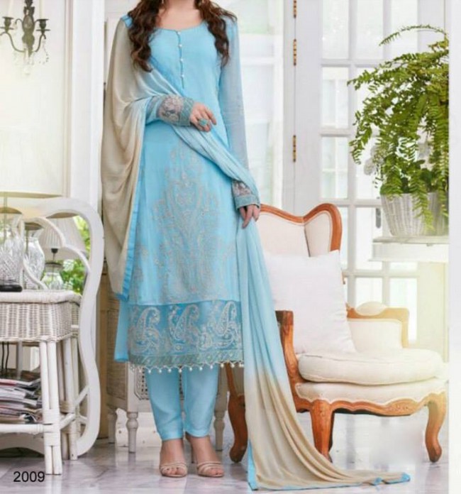 Classy Style Pakistani-Indian Unstitched Pattern Suits Design by Natasha Couture Outfits-6
