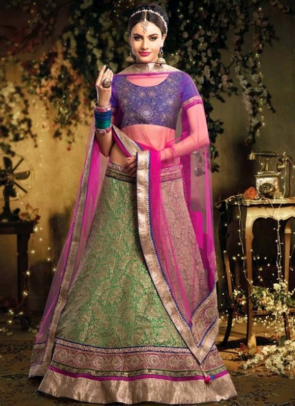 Indian Wedding-Bridal Latest Occasional  Lehenga-Blouse Designs-Girls-Female New Fashion Dress-10
