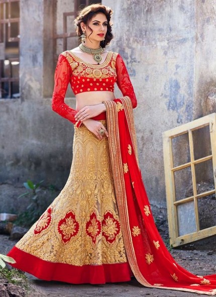 Indian Wedding-Bridal Latest Occasional  Lehenga-Blouse Designs-Girls-Female New Fashion Dress-3