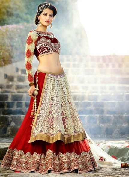 Indian Wedding-Bridal Latest Occasional  Lehenga-Blouse Designs-Girls-Female New Fashion Dress-7