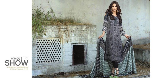 Girls-Women Feminine Luxury Winter Dress with Shawl Wear  by Shariq Textiles-4
