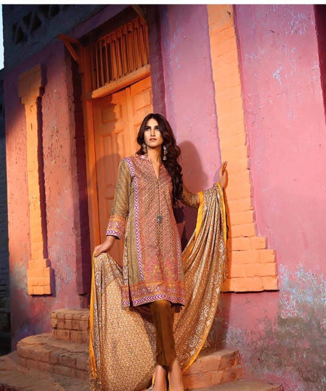Girls-Women Feminine Luxury Winter Dress with Shawl Wear  by Shariq Textiles-6