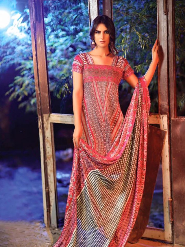 Girls-Women Feminine Luxury Winter Dress with Shawl Wear  by Shariq Textiles-7