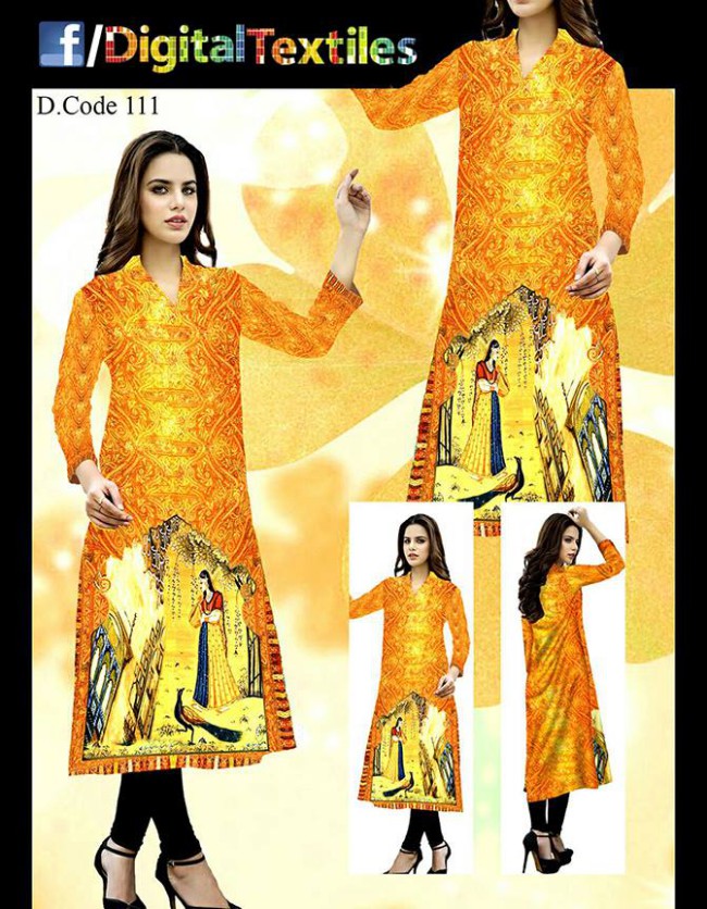 Shalwar-Kameez Digital Premium Quality Lawn Kurtis Wear for Girls-Women-6