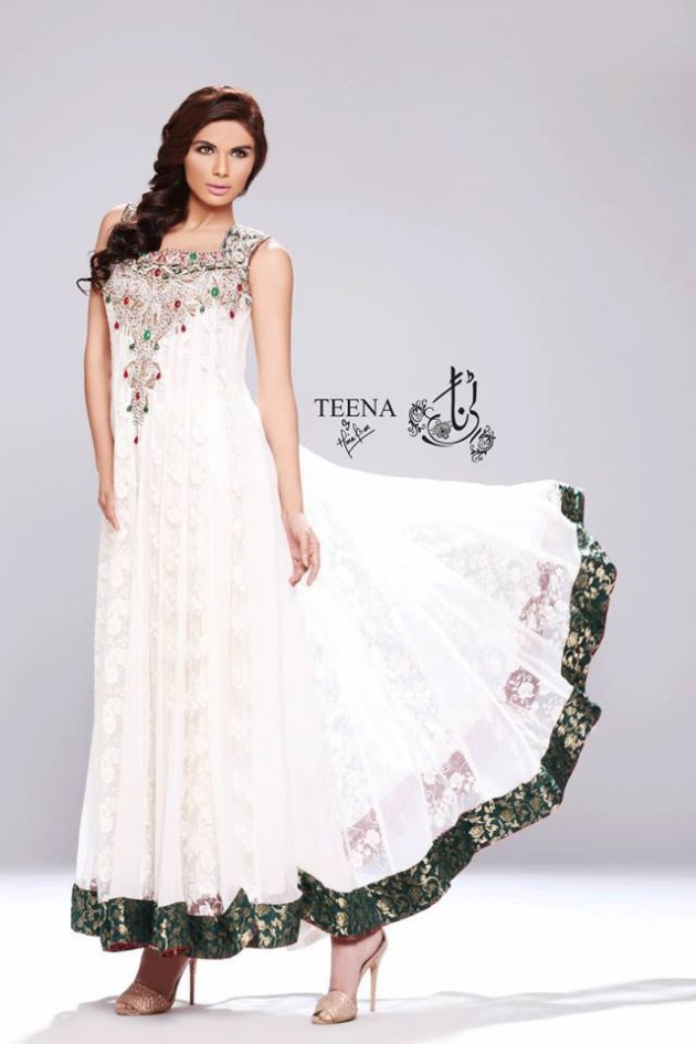 Teena By Hina Butt Elegant Party Wear New Fashion Outfits For Girls-Womens-4