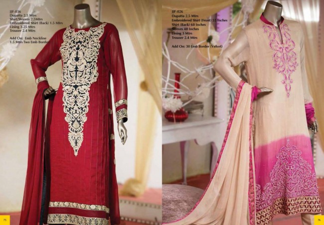 Girls-Women Winter Wear Latest Fashion Linen Catalogue by Junaid Jamshed-