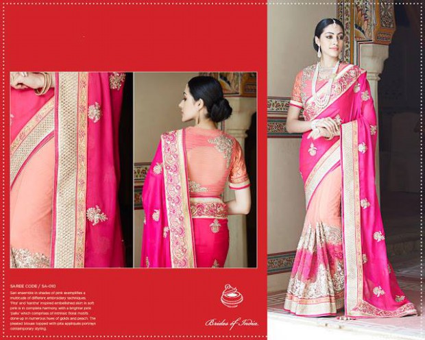 Saheli Couture Colourful-Printed Mumtaz Diwali Sarees-Saris New Fashion for Girls-Women-3
